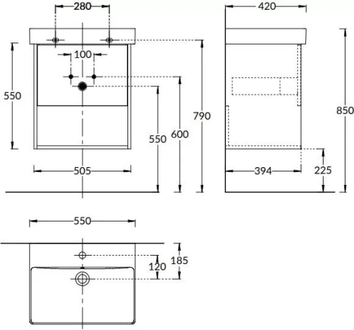 Тумба под раковину Kerama Marazzi PRO PRO.55.1\OLM 50х40 подвесная цвет белый/коричневый - фото 2