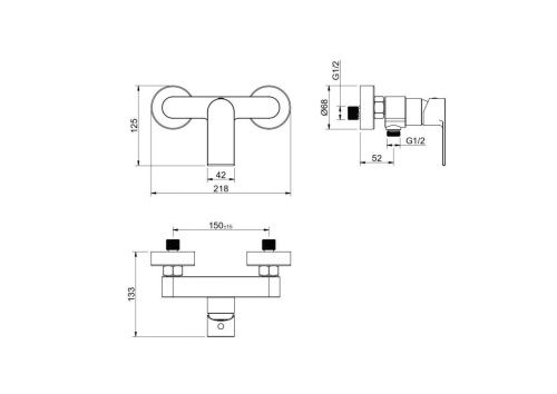 Смеситель для душа Aquatek ЛИРА AQ1460CR настенный хром - фото 4