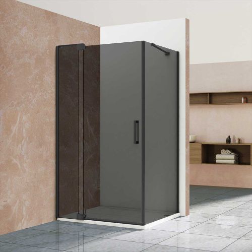 Душевой уголок Vincea Extra VSR-1E101190CGB 110х90 стекло тонированное профиль черный без поддона