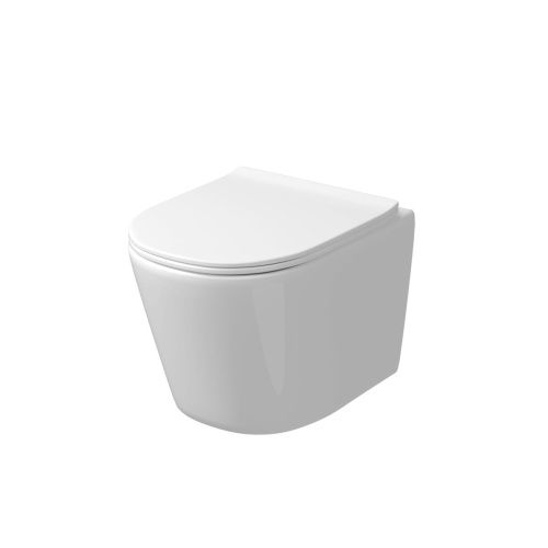 Унитаз подвесной Grossman Торнадо GR-4477SQ белый с сиденьем микролифт безободковый смыв торнадо