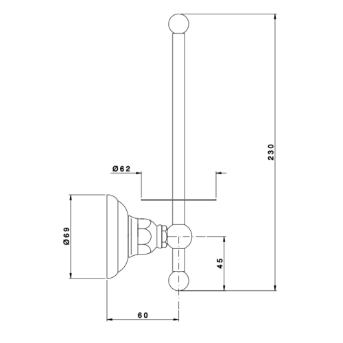 Бумагодержатель Nicolazzi Accessori Classica 1497CR - фото 2