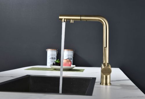 Смеситель для кухни Paulmark SERPENTINE Se213222-BR на мойку бронза - фото 3