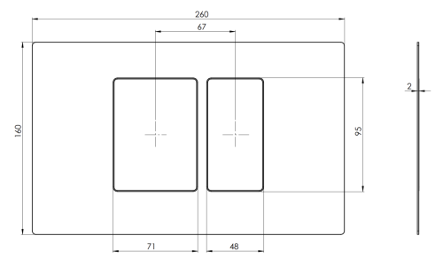 Клавиша смыва механическая Remer RB820CR цвет хром - фото 2