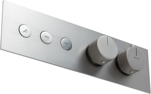 Смеситель для ванны с душем Allen Brau Liberty 5.33003-BN встраиваемый в стену никель с термостатом - фото 2