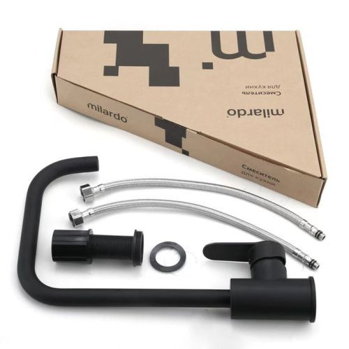 Смеситель для кухни Milardo Poli POLBLL0M05 на мойку черный - фото 3