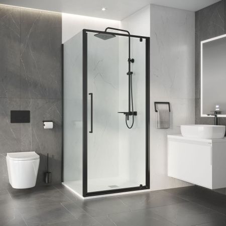 Душевой уголок Niagara Nova NG-35-8AGR-A100GR-34 100х80 стекло прозрачное профиль графит без поддона