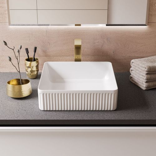 Раковина из сантехнического фаянса Grossman GR-3061 40х40 накладная цвет белый без отверстий под смеситель - фото 3