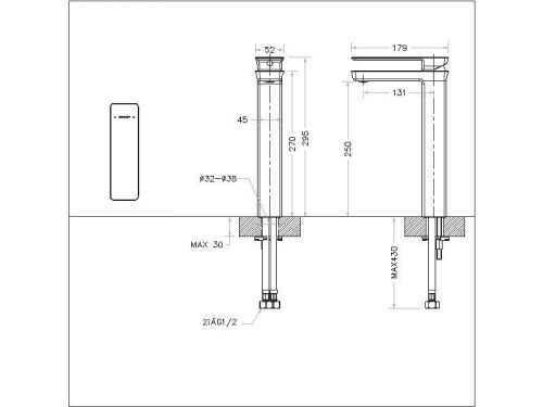 Смеситель для раковины Bravat Phillis F156101C-A-ENG на столешницу хром - фото 2