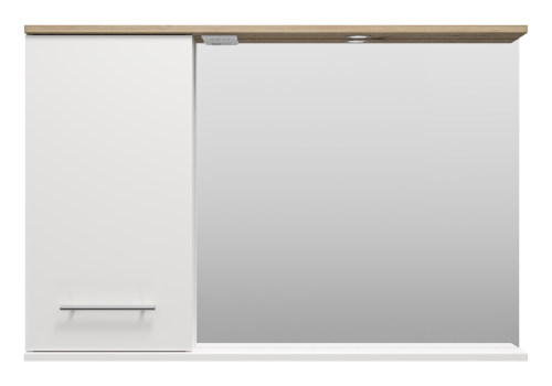 Зеркало-шкаф Misty Респект Э-Рес02120-1Л 120х80 подвесной цвет белый - фото 2