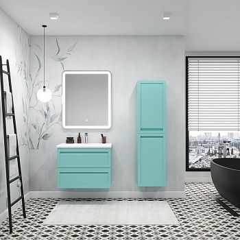 Шкаф-пенал Art&Max PLATINO AM-Platino-1500-2A-SO-MM 40х150 подвесной цвет зеленый