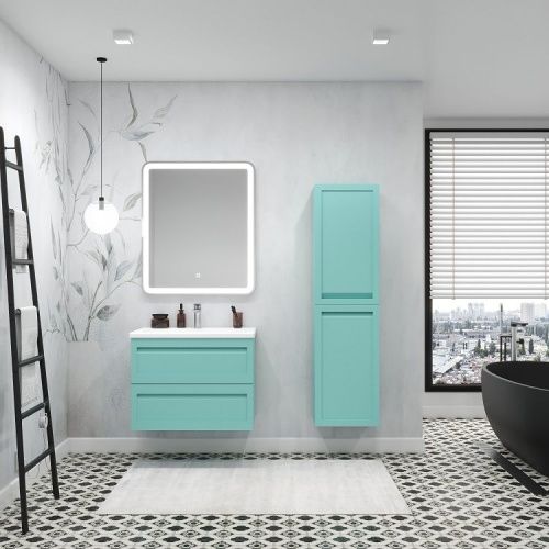 Шкаф-пенал Art&Max PLATINO AM-Platino-1500-2A-SO-MM 40х150 подвесной цвет зеленый