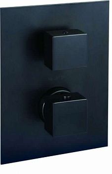 Смеситель для ванны с душем Paffoni Elle LEQ513NO/M встраиваемый в стену черный с термостатом