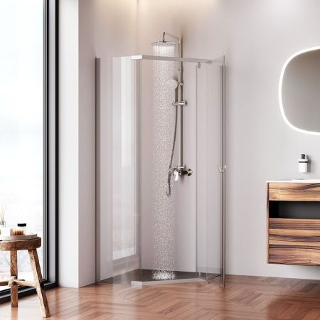 Душевой уголок Am.Pm Sunny W87G-405-9090-MT 90х90 стекло прозрачное профиль хром без поддона