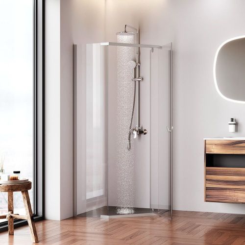 Душевой уголок Am.Pm Sunny W87G-405-9090-MT 90х90 стекло прозрачное профиль хром без поддона - фото 3