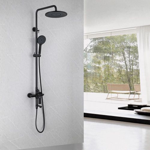 Душевая стойка Abber AF8016NB настенная цвет черный - фото 2