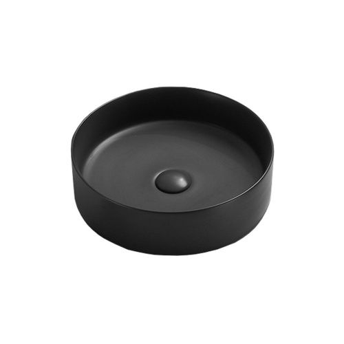 Раковина из сантехнического фарфора Vincea VBS-216MB 40х40 накладная цвет черный без отверстий под смеситель - фото 3