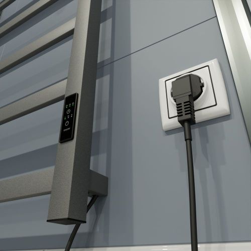 Полотенцесушитель электрический Маргроид 8110p профильный 8110p-8050-1083-7024 55х80 серый - фото 5