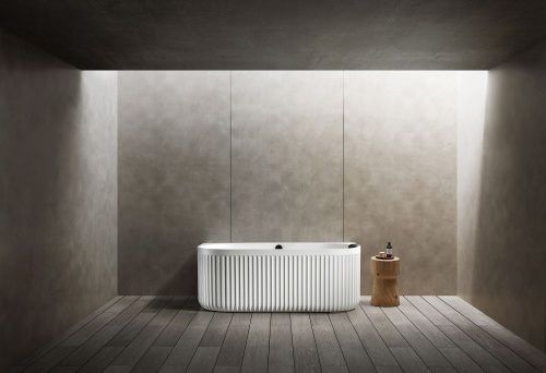 Ванна из искусственного камня Abber Leipzig AM9916 170х80 пристенная овальная с каркасом - фото 3