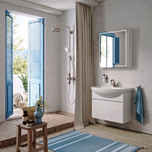 Тумба под раковину Aqwella Y ROD01081 80х30 подвесная цвет белый - фото 3