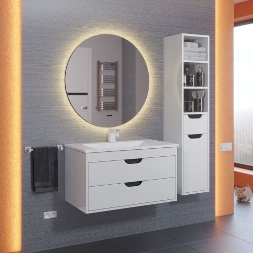 Зеркало с подсветкой и антизапотевателем Uperwood Modul 2949345681 80х80 подвесное - фото 2