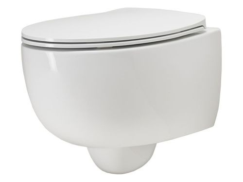 Чаша унитаза подвесная Simas BR 18 bia цвет белый без сиденья безободковая смыв торнадо