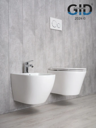 Унитаз подвесной Gid Cortado 62235Y белый с сиденьем микролифт безободковый смыв торнадо