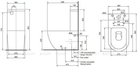 Бачок для унитаза Aquanet ZV-2-C2