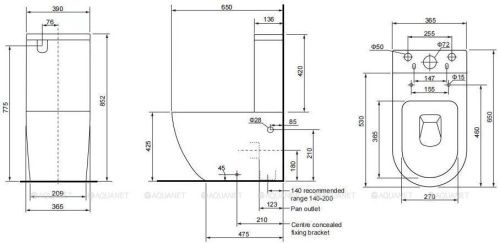Бачок для унитаза Aquanet ZV-2-C2 - фото 3