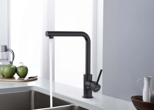 Смеситель для кухни Aquatek ЕВРОПА AQ1380MB на мойку черный - фото 4