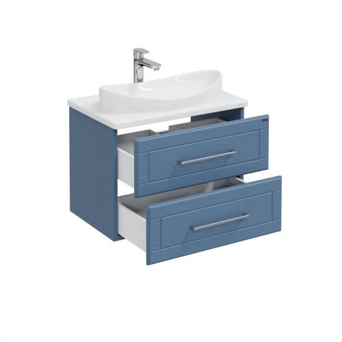 Тумба под раковину СанТа Венера 221025 70х40 подвесная цвет синий - фото 2
