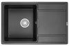 Кухонная мойка Granula 7804, ТУРМАЛИН 80х50 цвет черный поверхность матовая