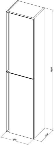 Шкаф-пенал Allen Brau Eclipse 2.0 1.E1005.BGM 2.0 40х180 подвесной цвет синий - фото 4