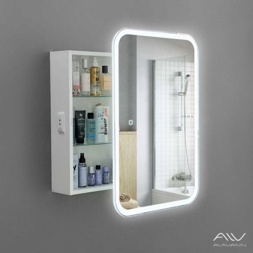 Зеркало-шкаф Alavann Cosmetic ALV1174001 50х80 подвесной цвет белый - фото 5