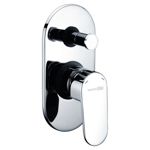 Смеситель для ванны и душа Wasserkraft Donau 5300 5361 встраиваемый в стену хром - фото 3