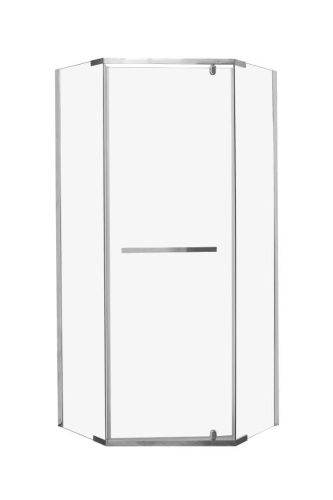 Душевой уголок Cerutti SPA CHIKA ZP101T 100х100 стекло прозрачное профиль хром без поддона - фото 2