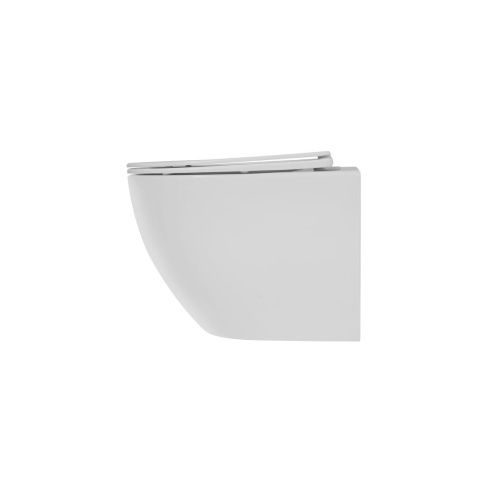 Унитаз подвесной Grossman Thin Rim GR-5601S белый с сиденьем микролифт безободковый каскадный смыв - фото 2