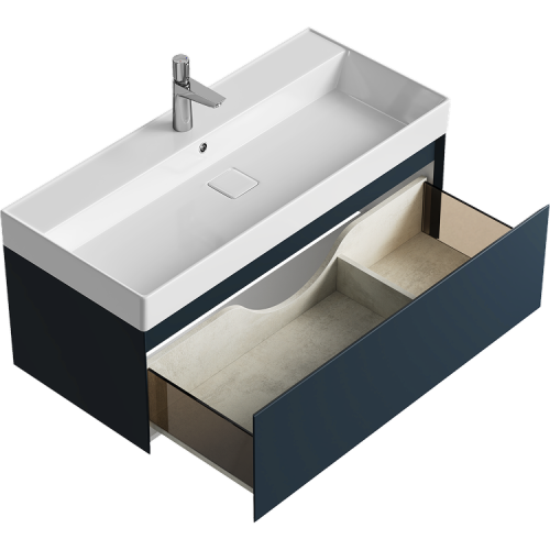 Тумба под раковину Aqwella Y GE01101GRM 100х50 подвесная цвет серый - фото 2