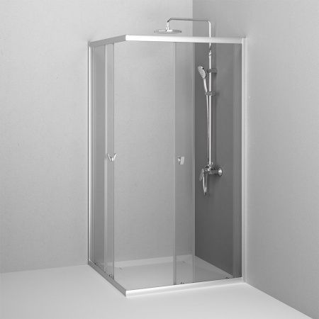 Душевой уголок Am.Pm Sunny W87G-403-100100-MT 100х100 стекло прозрачное профиль хром без поддона