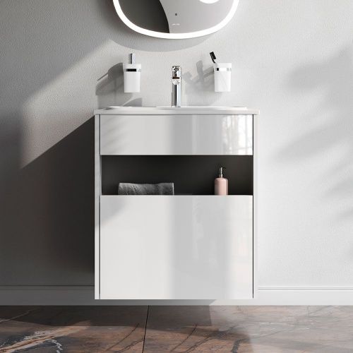 Тумба под раковину Am.Pm Func M8FFUX0601WG 60х50 подвесная цвет белый