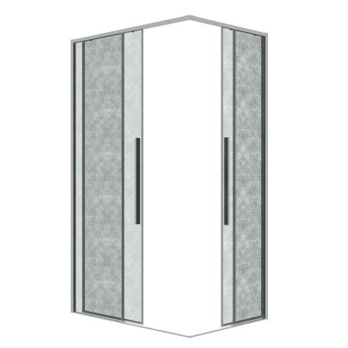 Душевой уголок Grossman Galaxy 300.K33.01.1110.10.02 110х100 стекло прозрачное профиль хром без поддона - фото 2