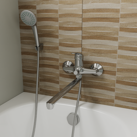 Смеситель для ванны Rush Vrangel VR7114-51 настенный хром