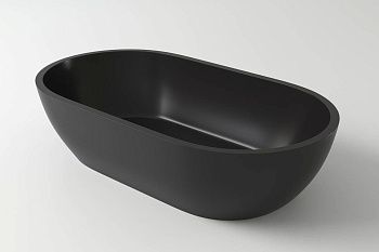 Раковина из искусственного камня Holbi MERCURY 1.02.009.11.3 60х40 накладная цвет черный