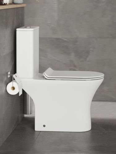 Унитаз напольный с бачком Orange C01-000W белый с сиденьем микролифт душевой смыв - фото 4