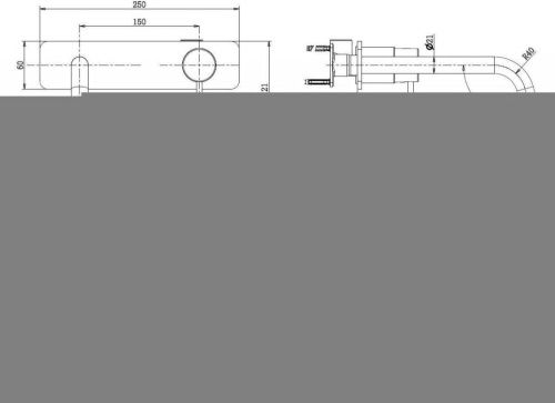 Смеситель для раковины Allen Brau Glority 5.51004-00 встраиваемый в стену хром - фото 5