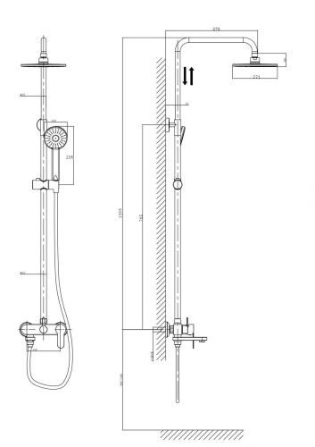 Душевая стойка Rush Tenerife TE2835-40 настенная цвет хром - фото 2