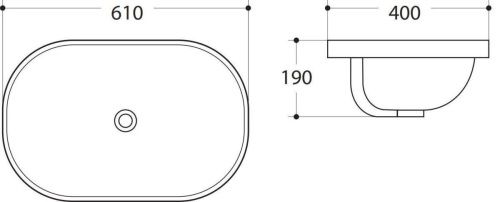 Раковина керамическая Art&Max AM-5006-C 60х40 полувстраиваемая цвет белый - фото 2