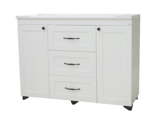 Тумба под раковину Misty Дуэт П-Ду061203я01-1 120х40 напольная цвет белый - фото 2