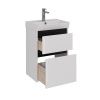 Тумба под раковину LeMark Combi LM03C50T-black 50х30 напольная цвет белый