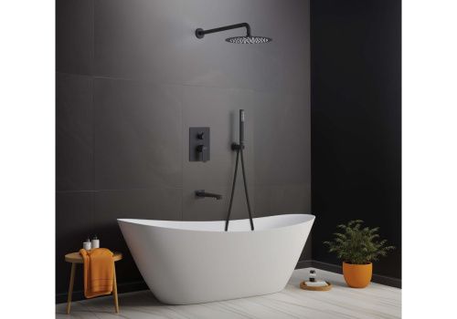 Душевая система Aquatek ОБЕРОН AQ1273MB встраиваемая в стену цвет черный - фото 5