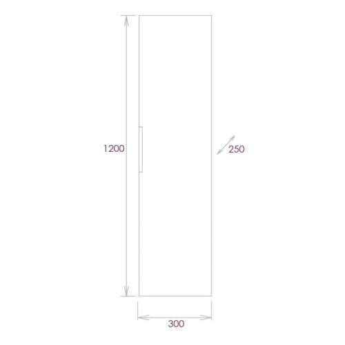 Шкаф-пенал Onika Девис 403071 30х120 подвесной цвет серый - фото 3